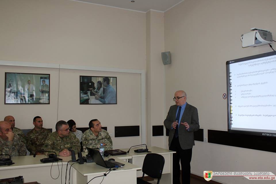 Irakli Menagharishvili at the Command and General Staff School